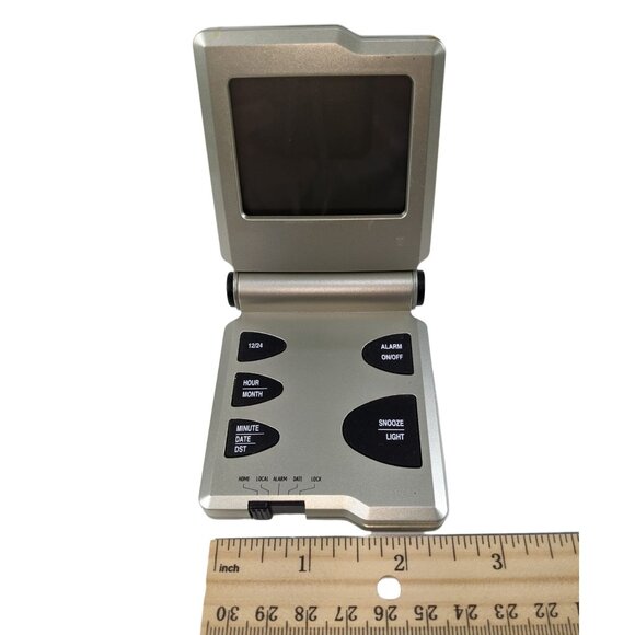 Samsonite Travel Alarm Clock With World Time & Snooze Function - Picture 4 of 5